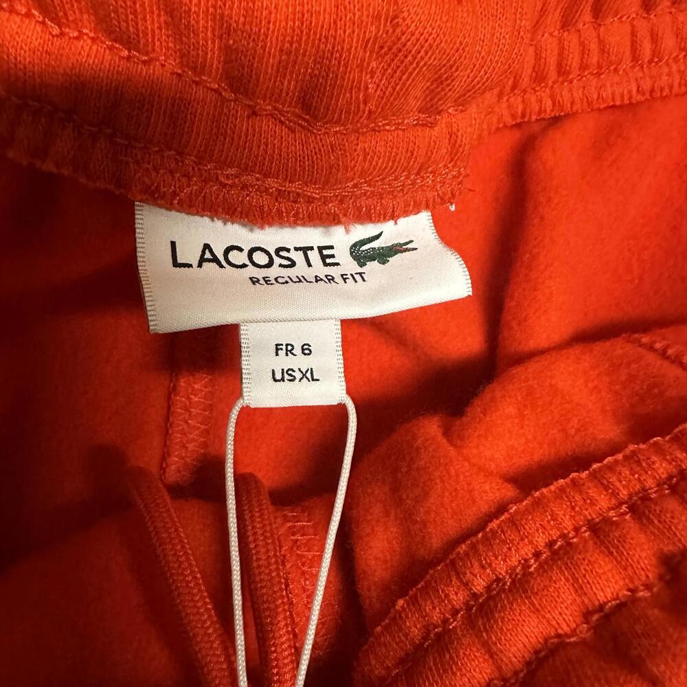 Lacoste Sport Men's XL 10" Bright Red Cotton Sweat Shorts Logo - Picture 4 of 5